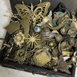 Metal accessories large set 750g and vintage wood box set
