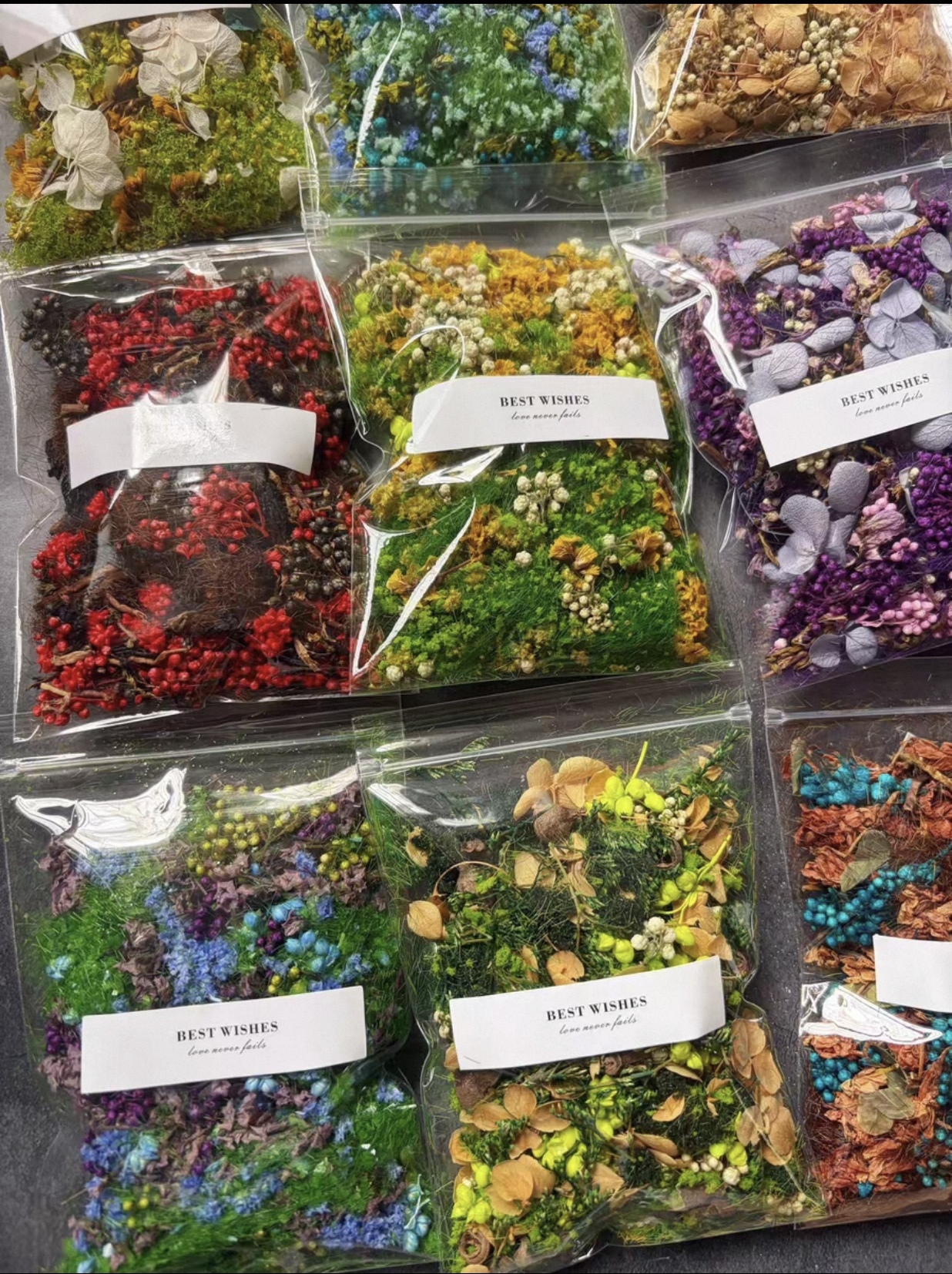 There are 14 bags of mixed herbal flowers - Image 2